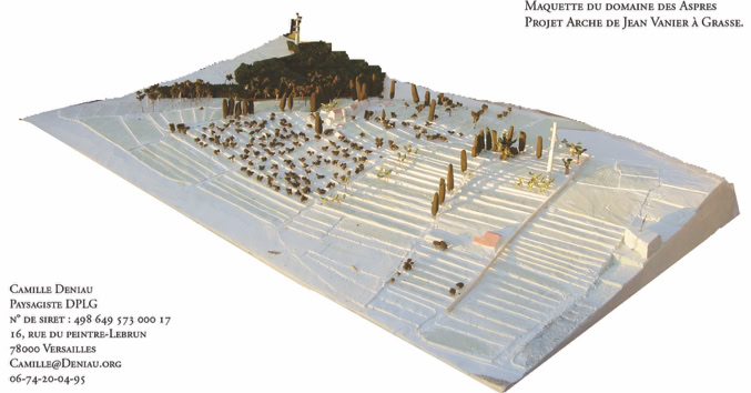 Maquette du site des Aspres à Grasse