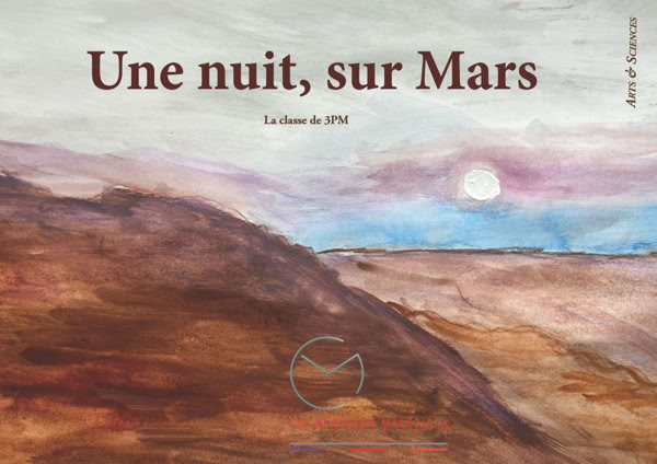 Pour accompagner un projet mené par la professeure de Sciences, Madame Sam, j'ai proposé de réaliser avec les élèves un livre sur les paysages de Mars avec des poèmes. Les images et les textes ont été réalisés par les élèves allés au lycée Corvisard pour les imprimer, les relier de manière industrielle et ausen cours d'arts-appliqués et continués en Français, en Anglais et en Espagnol. Nous sommes ensuite si et réaliser des reliures japonaises à la main. 